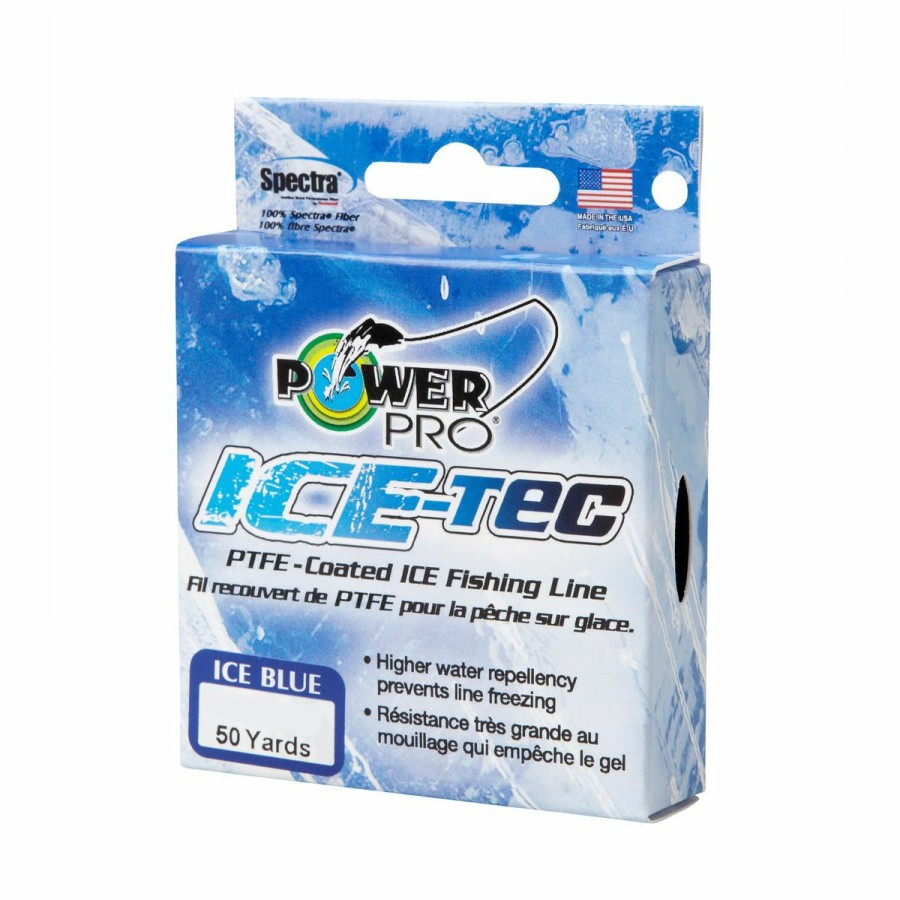 Fishing Gear * | Power Pro Ice-Tec Blue, 50 Yd, 15 Lb Ice Line, 015050A