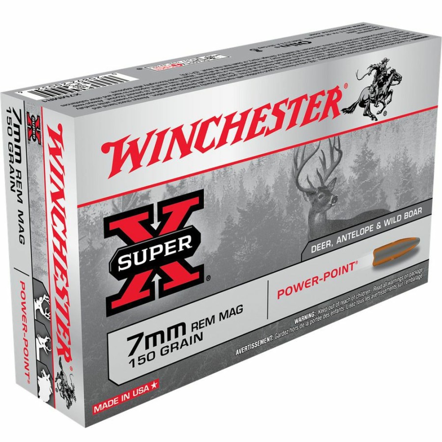 Gun Supplies, Storage & Ammunition * | Winchester 7Mm Rem Mag 150 Grain Power-Point Ammo, 20-Round, X7Mmr1