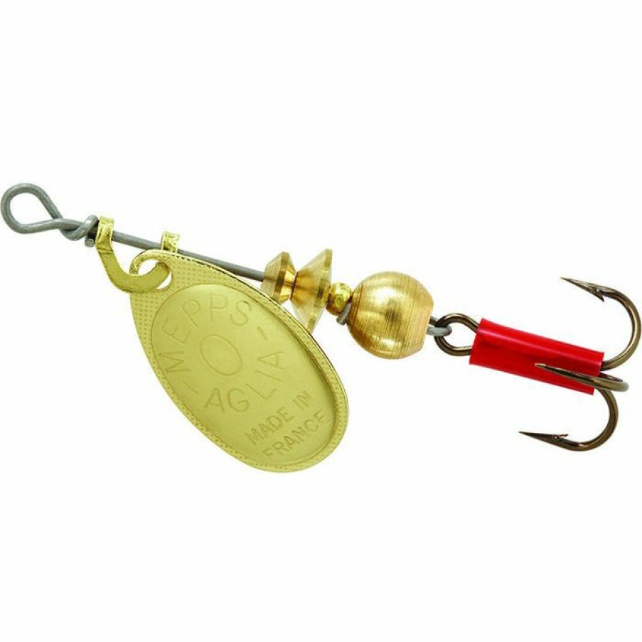 Fishing Gear * | Mepps Aglia Plain Treble Gold Blade #0 (1/12 Oz), B0 G