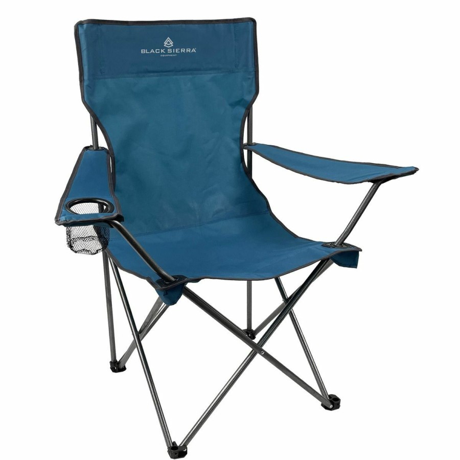 Camping & Outdoor Gear * | Black Sierra Equipment Everday Quad Chair, Blue, Pqach-002-Blu-Bse