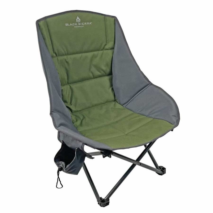 Camping & Outdoor Gear * | Black Sierra Equipment Event Padded Scoop Chair, Green, Yqch-002-Grn-Bse