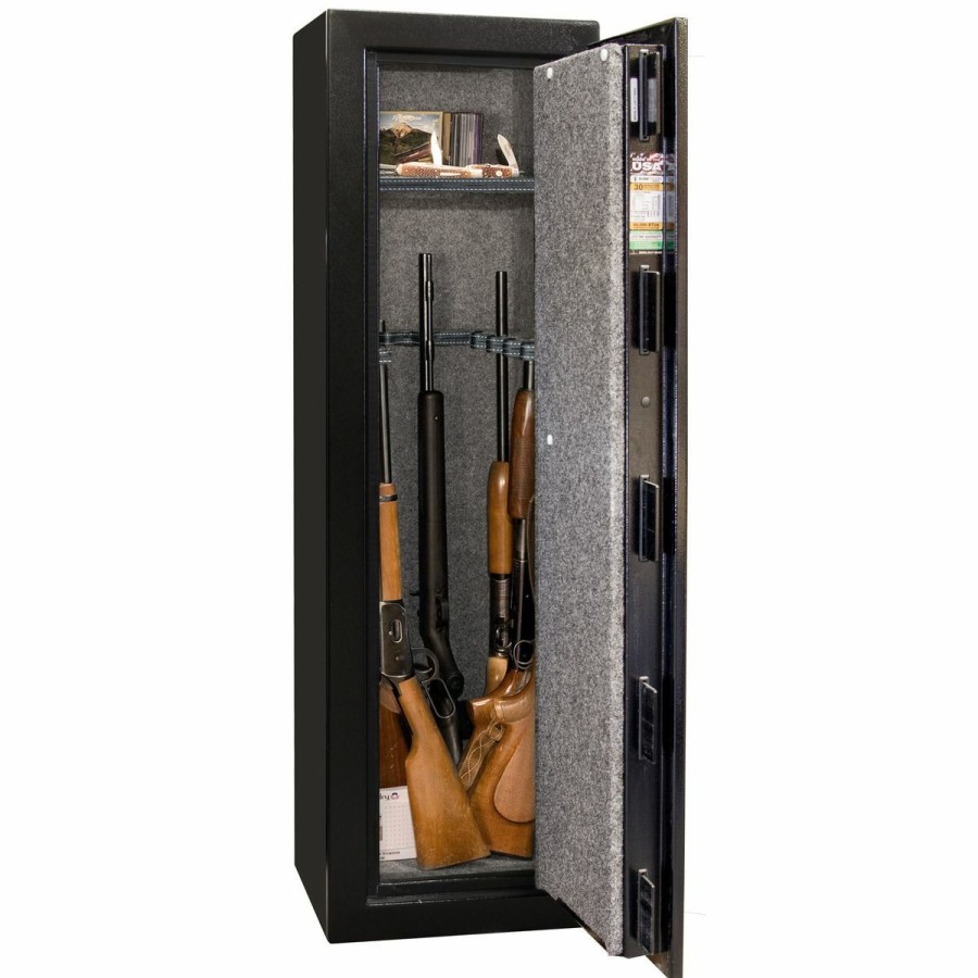 Gun Supplies, Storage & Ammunition * | Liberty Safe Centurion 12-Gun Black E-Lock Safe, Black Textured, Cn12-Bkt-E