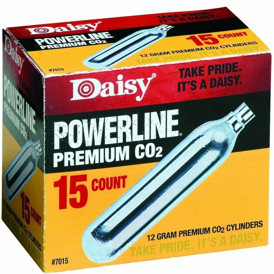 Bb & Air Guns & Accessories * | Daisy Powerline Premium 12 Gram Co2 Cylinders, 15-Count, 997015-611