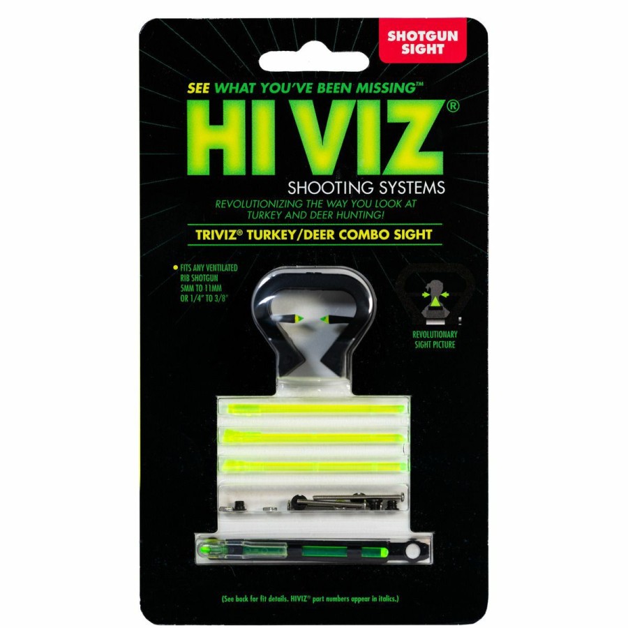 Gun Supplies, Storage & Ammunition * | Hiviz Triviz Front & Rear Shotgun Sight Set, Tt1001