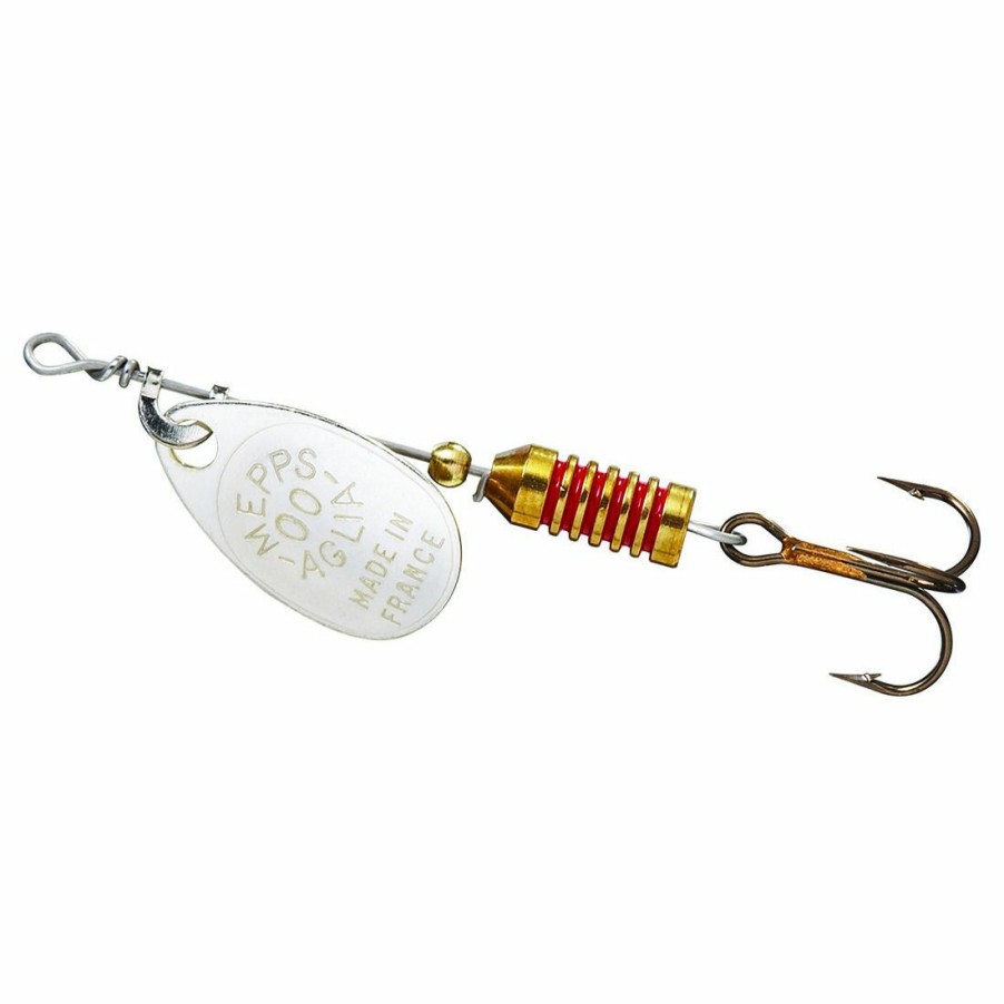 Fishing Gear * | Mepps Aglia Plain Treble Silver Blade #00 (1/18 Oz), B00 S