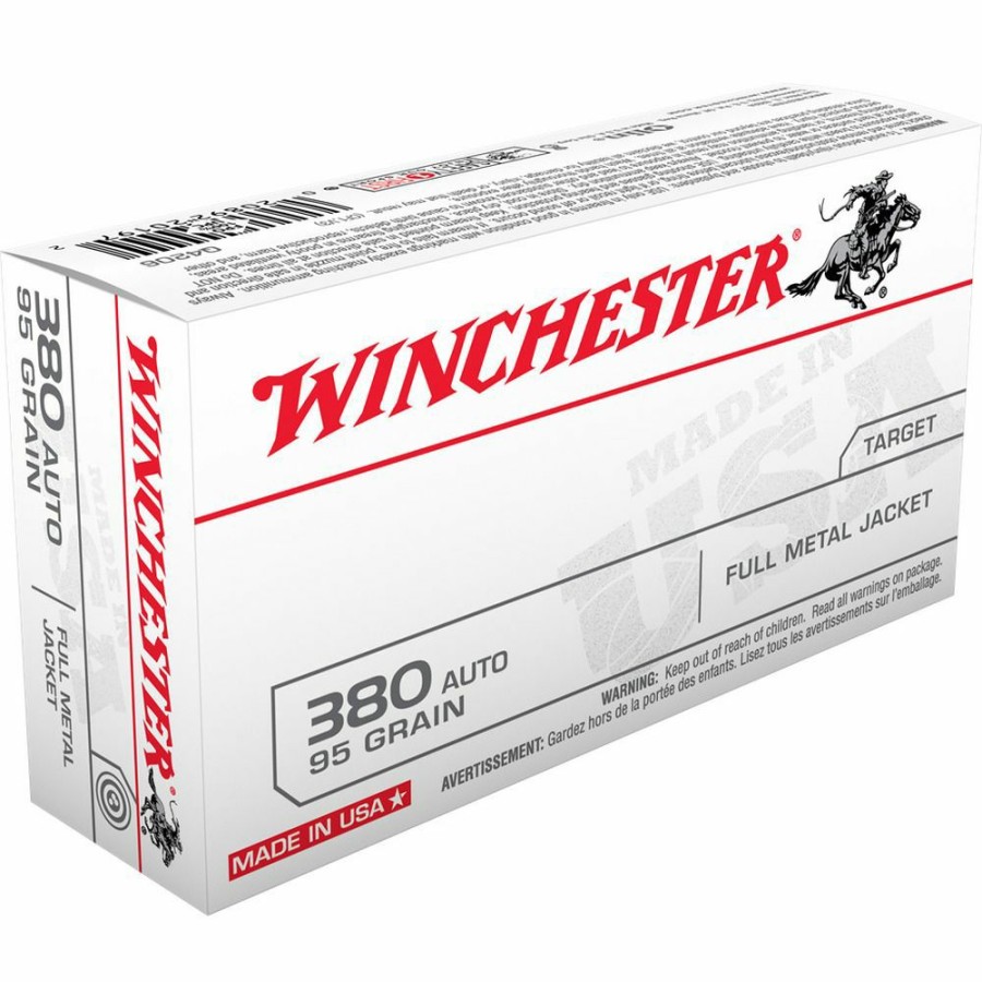 Gun Supplies, Storage & Ammunition * | Winchester 380 Auto 95 Grain Full Metal Jacket Ammo, 50-Round, Q4206