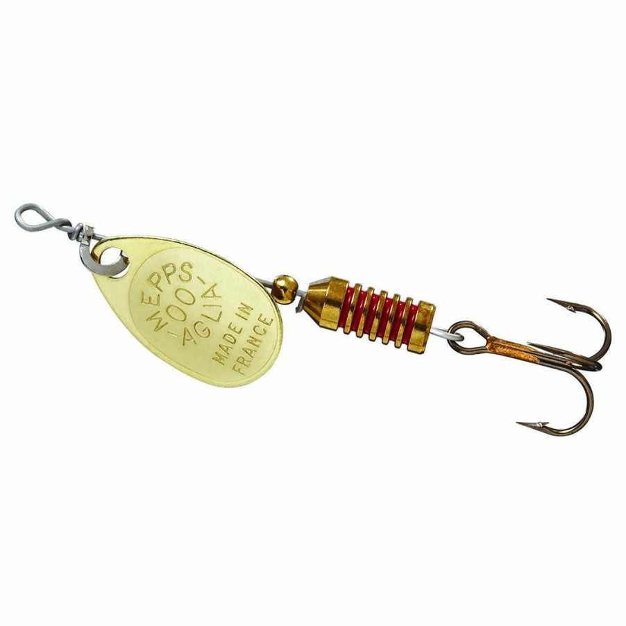 Fishing Gear * | Mepps Aglia Plain Treble Gold Blade #00 (1/18 Oz), B00 G